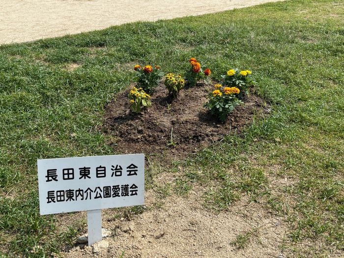 長田東自治会管理の花壇