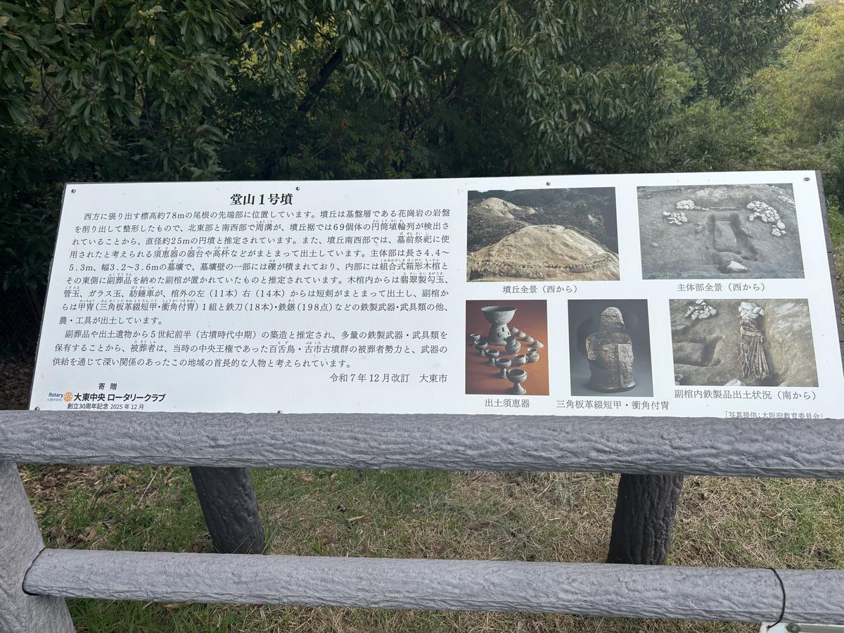 堂山1号墳の説明板