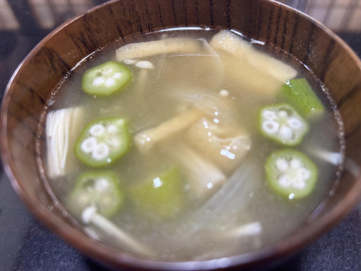 おくらのみそ汁