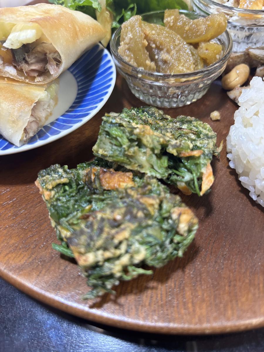 にんじん葉のチヂミ